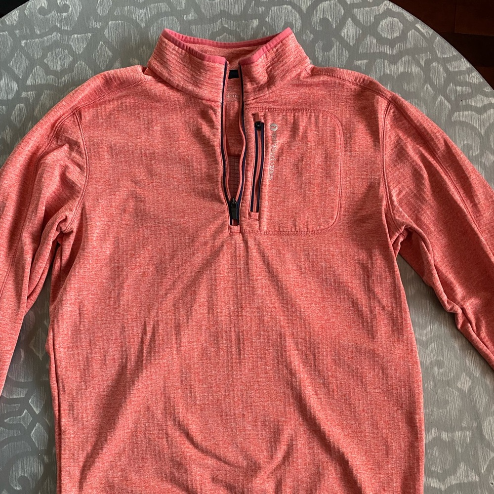 Vineyard‎ vines, quarters zip pull over light, red men’s size medium